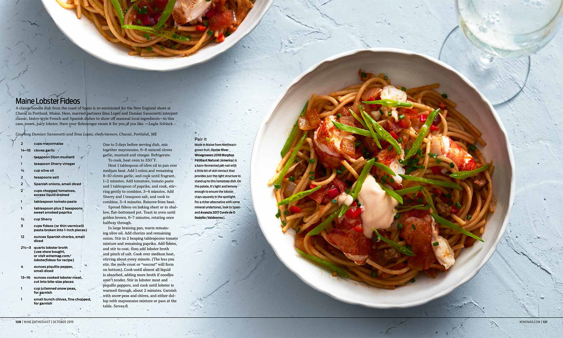 Wine Enthusiast Sea Fare Article about Maine Lobster, Food Styling by Takako Kuniyuki New York